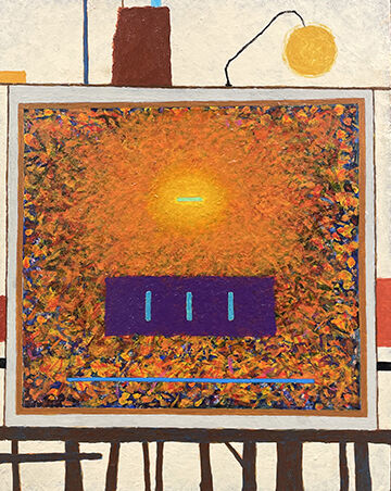 Le gagnant de la première place, Jeff Owens, a créé cette peinture acrylique sans titre.